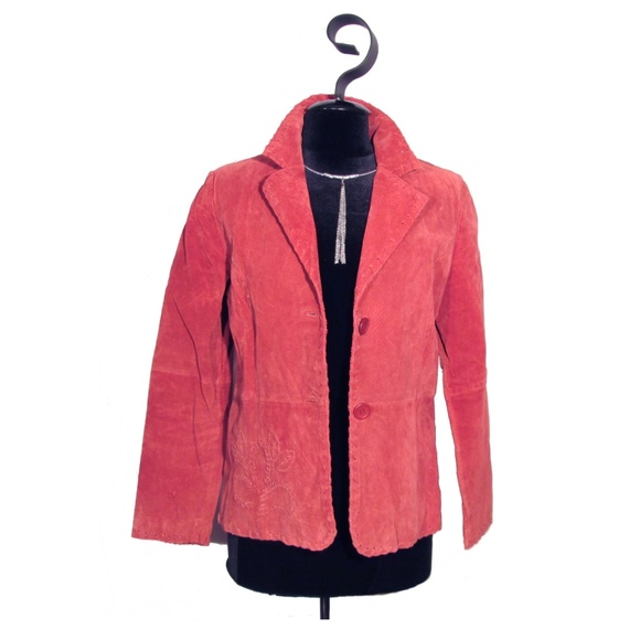 Hypo Active Coral Suede Jacket ~ Size M - Picture 1 of 5